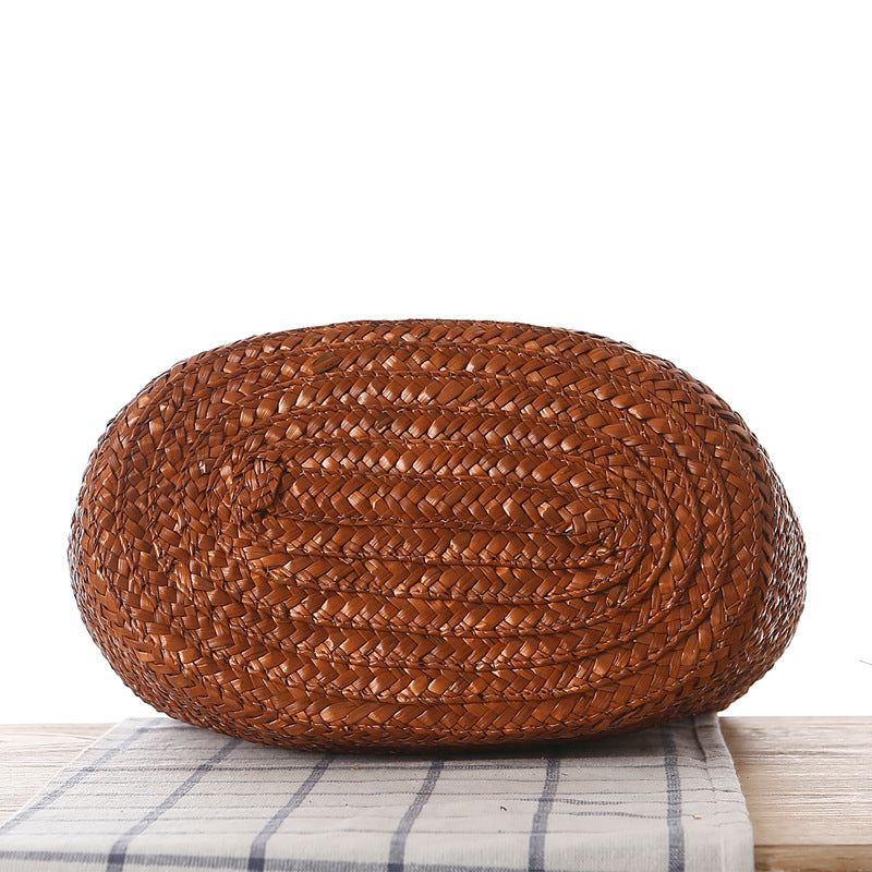 Woven Straw Shoulder Bag | Summer Beach Tote with Long Strap | noémi