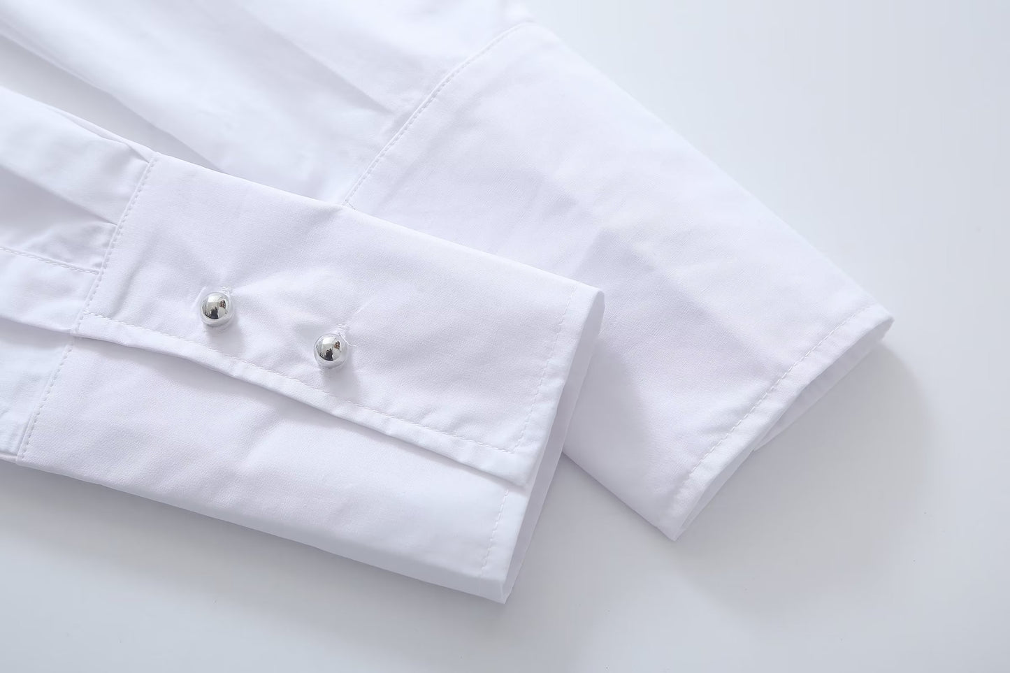 White Shirt & Mini Skirt Co ord | Button Up Crop Top & High Waist Skirt Set | noémi