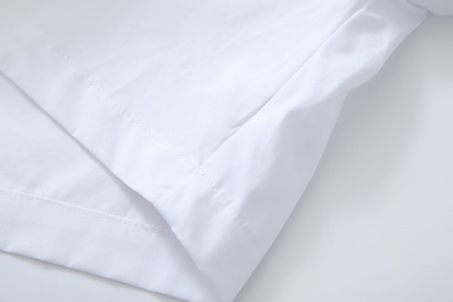 White Shirt & Mini Skirt Co ord | Button Up Crop Top & High Waist Skirt Set | noémi