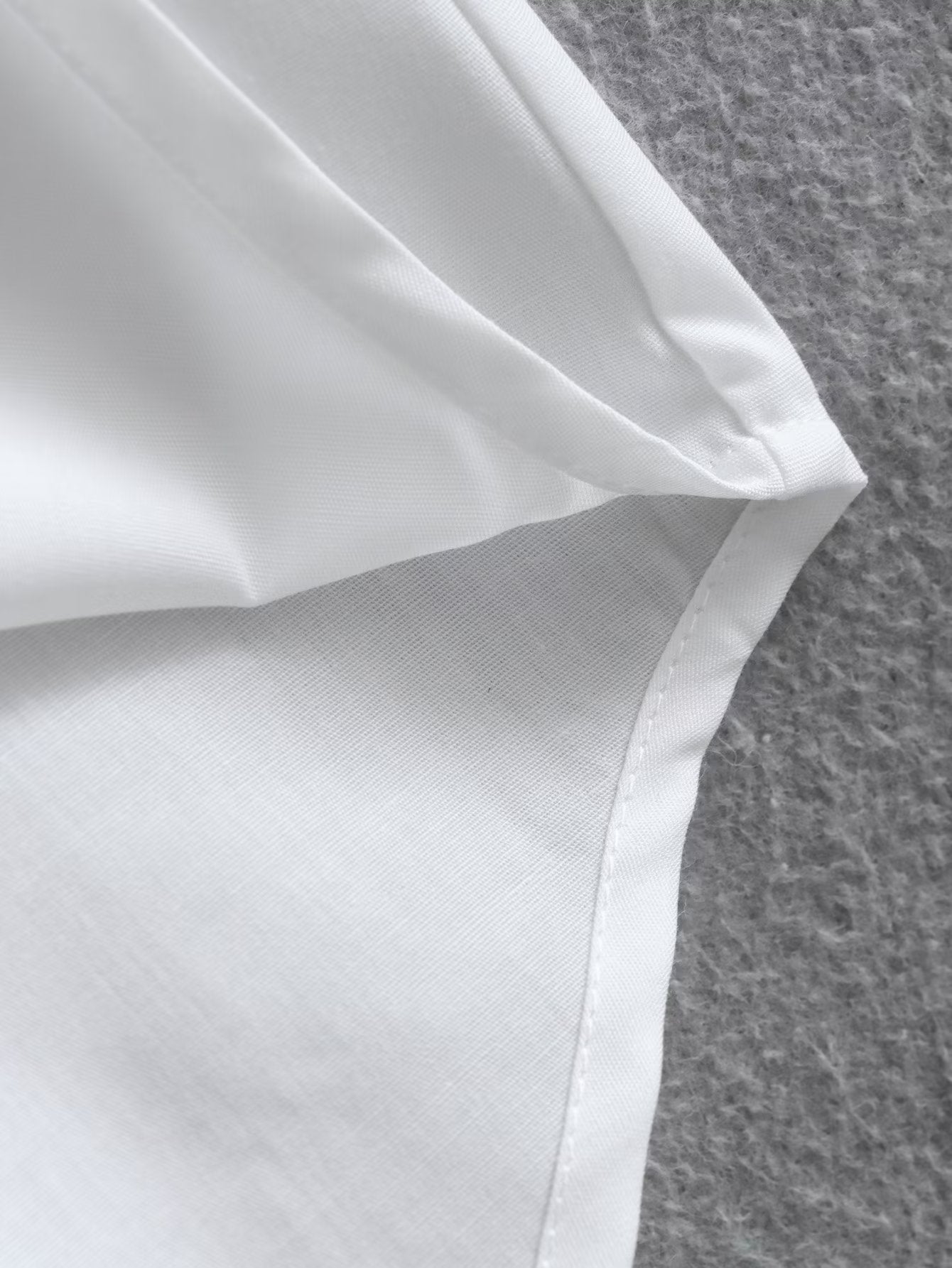 White Polo Collar Shirt | Long Sleeve Single Pocket | noémi
