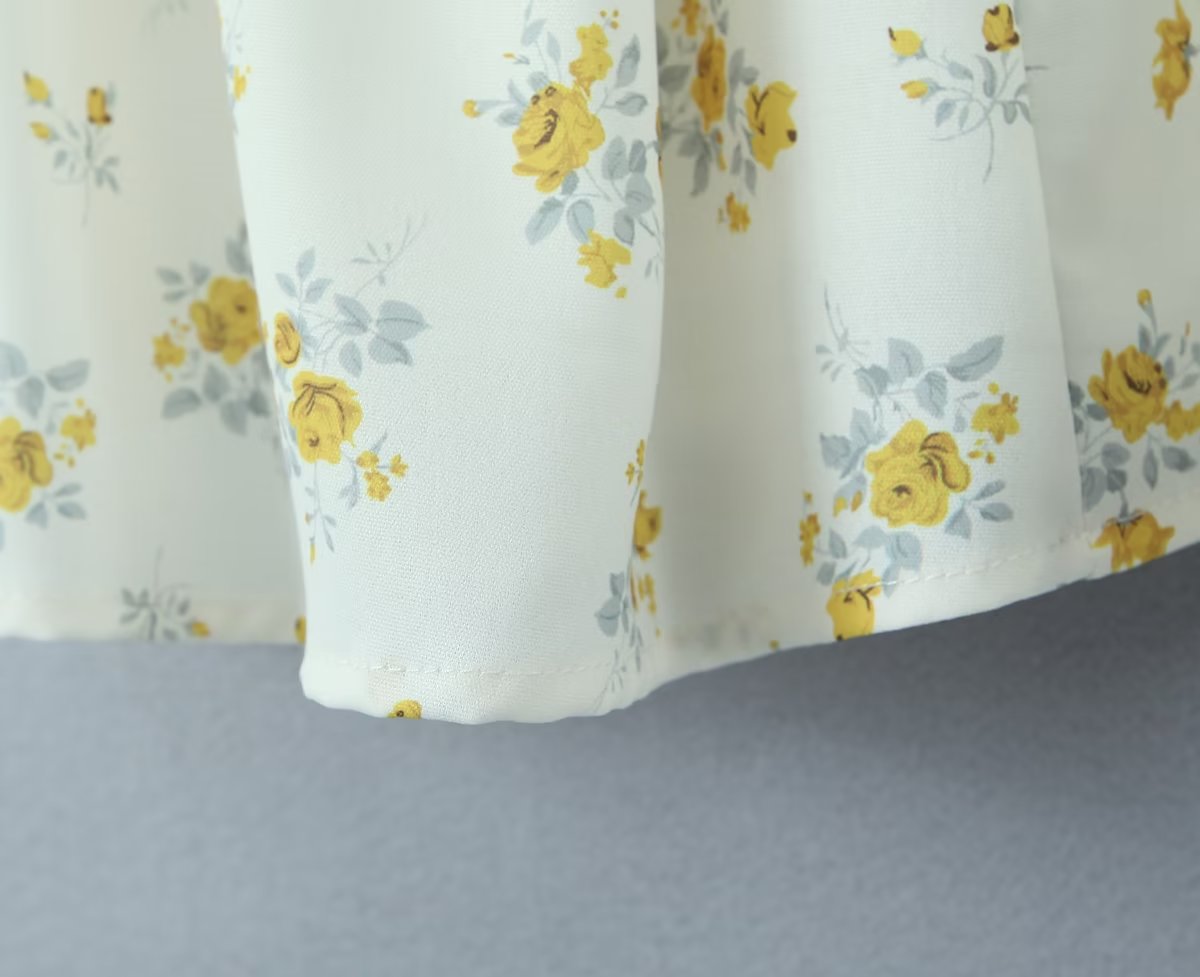 Floral Slim Fit Dress | Slim Waist Ruched Print with Steel Bracket Support | noémi