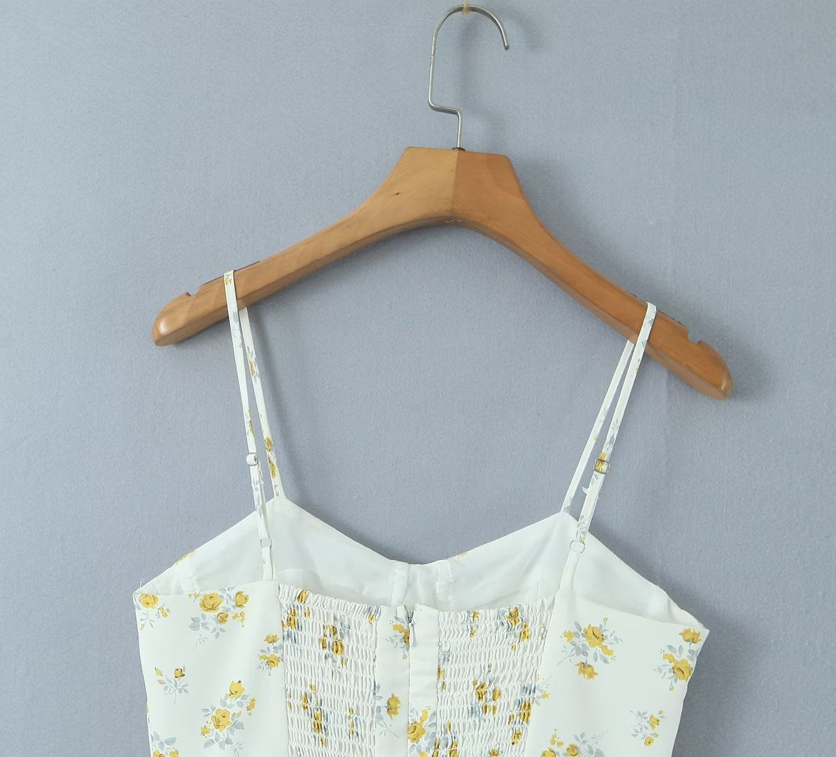 Floral Slim Fit Dress | Slim Waist Ruched Print with Steel Bracket Support | noémi