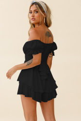 Off Shoulder Ruffle Sleeve Romper | OnePiece | noémi