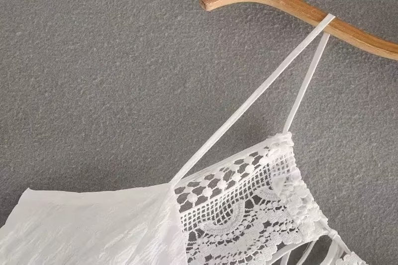 Womens Bubble Plaid Cami Dress | Backless Lace Up | noémi