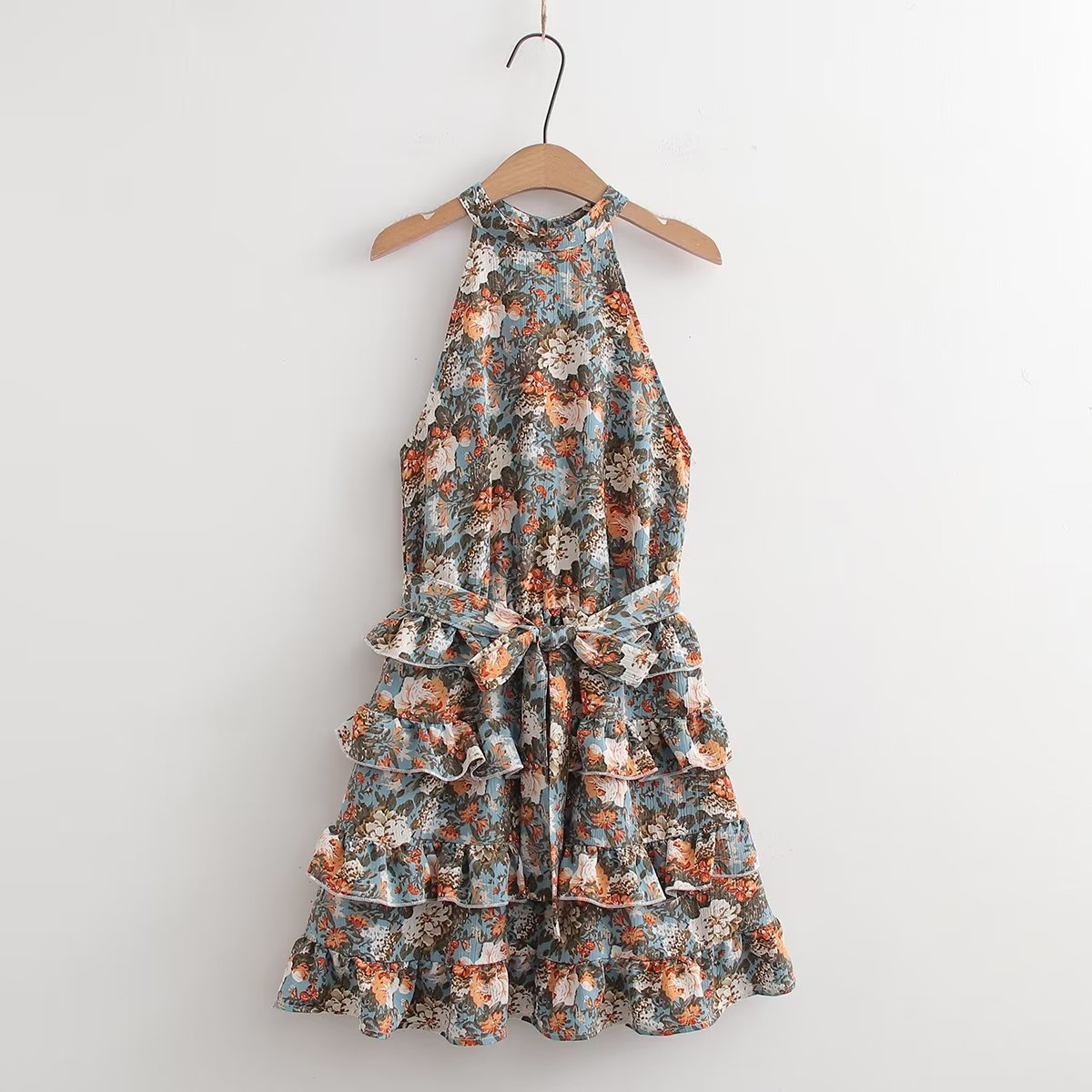 Womens Floral Printed Ruffled Dress | noémi