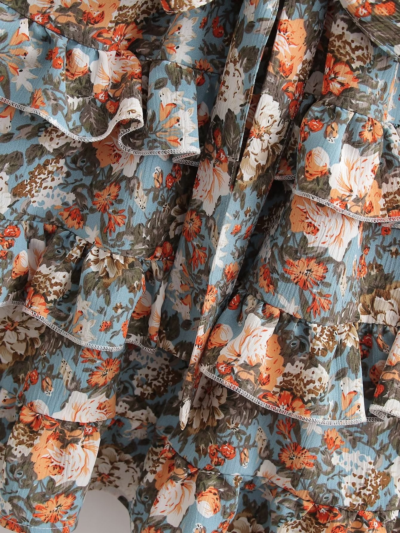 Womens Floral Printed Ruffled Dress | noémi