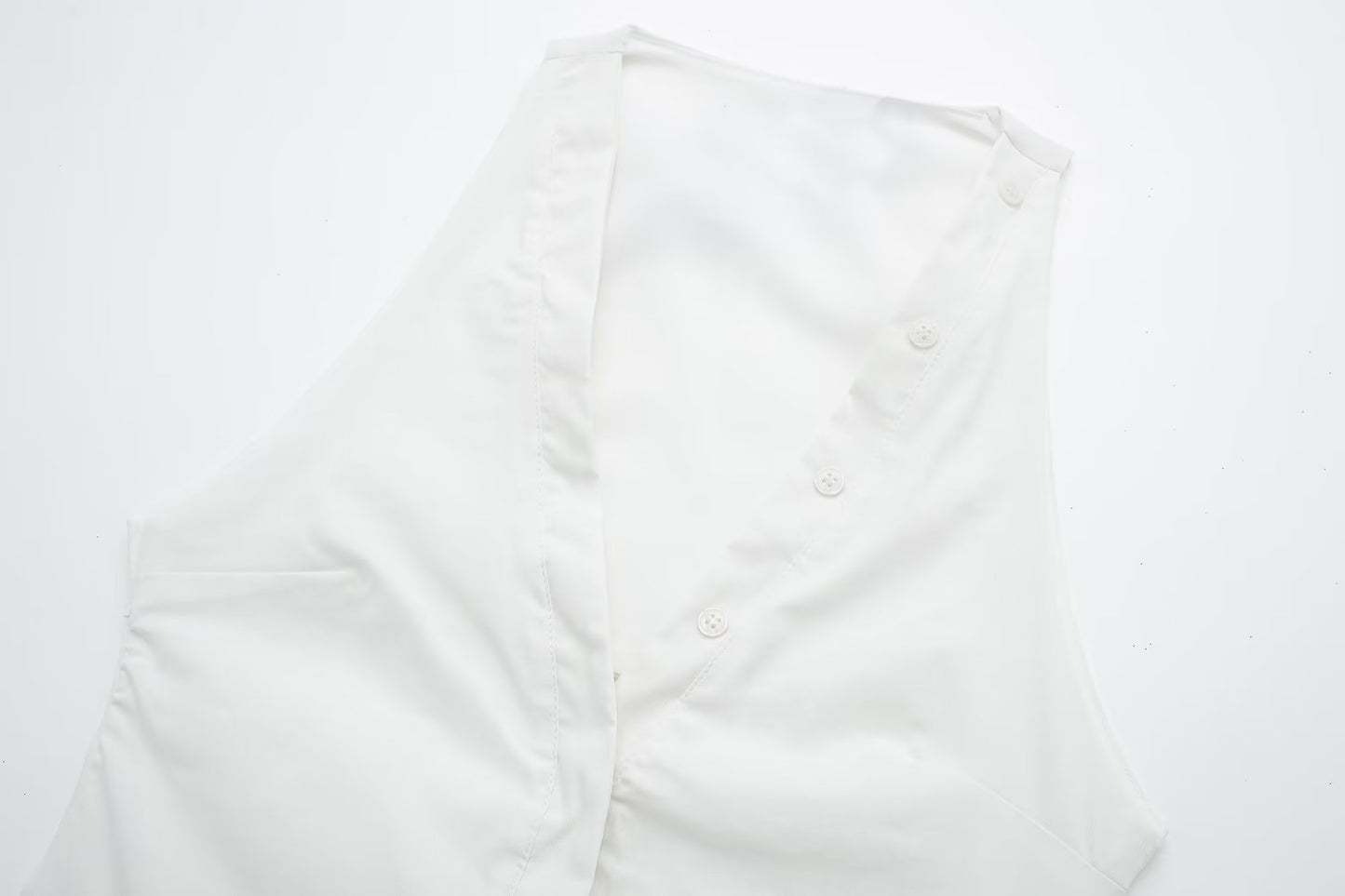 Halter Shirt | Sleeveless Cardigan with Collared, Backless Lace Up Detail | noémi