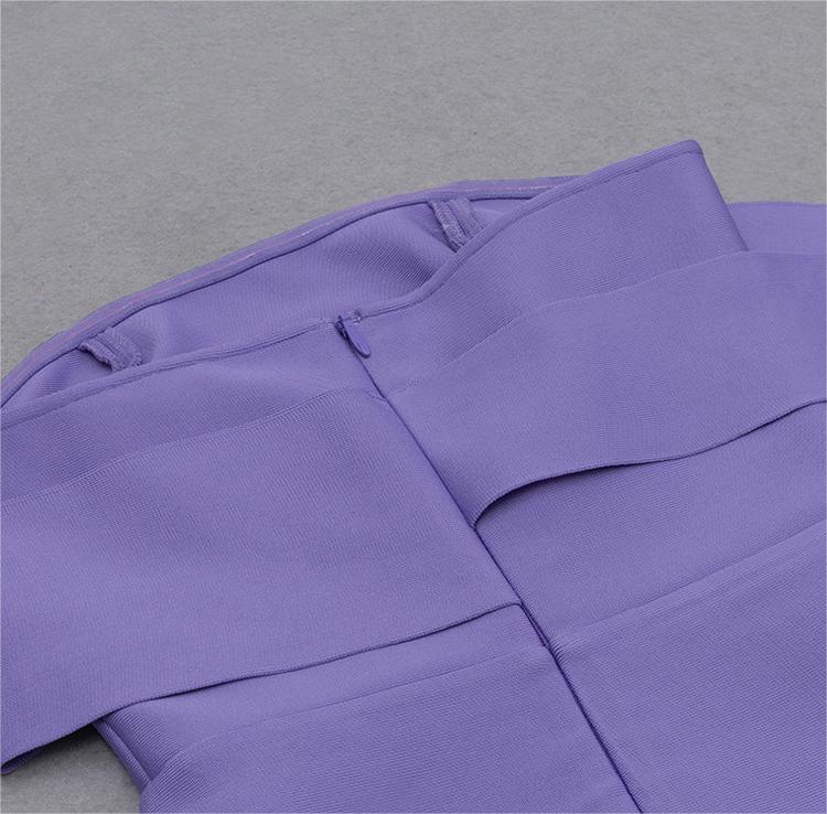 One Shoulder Lavender Midi Dress | Bodycon Fit with Side Slit | noémi