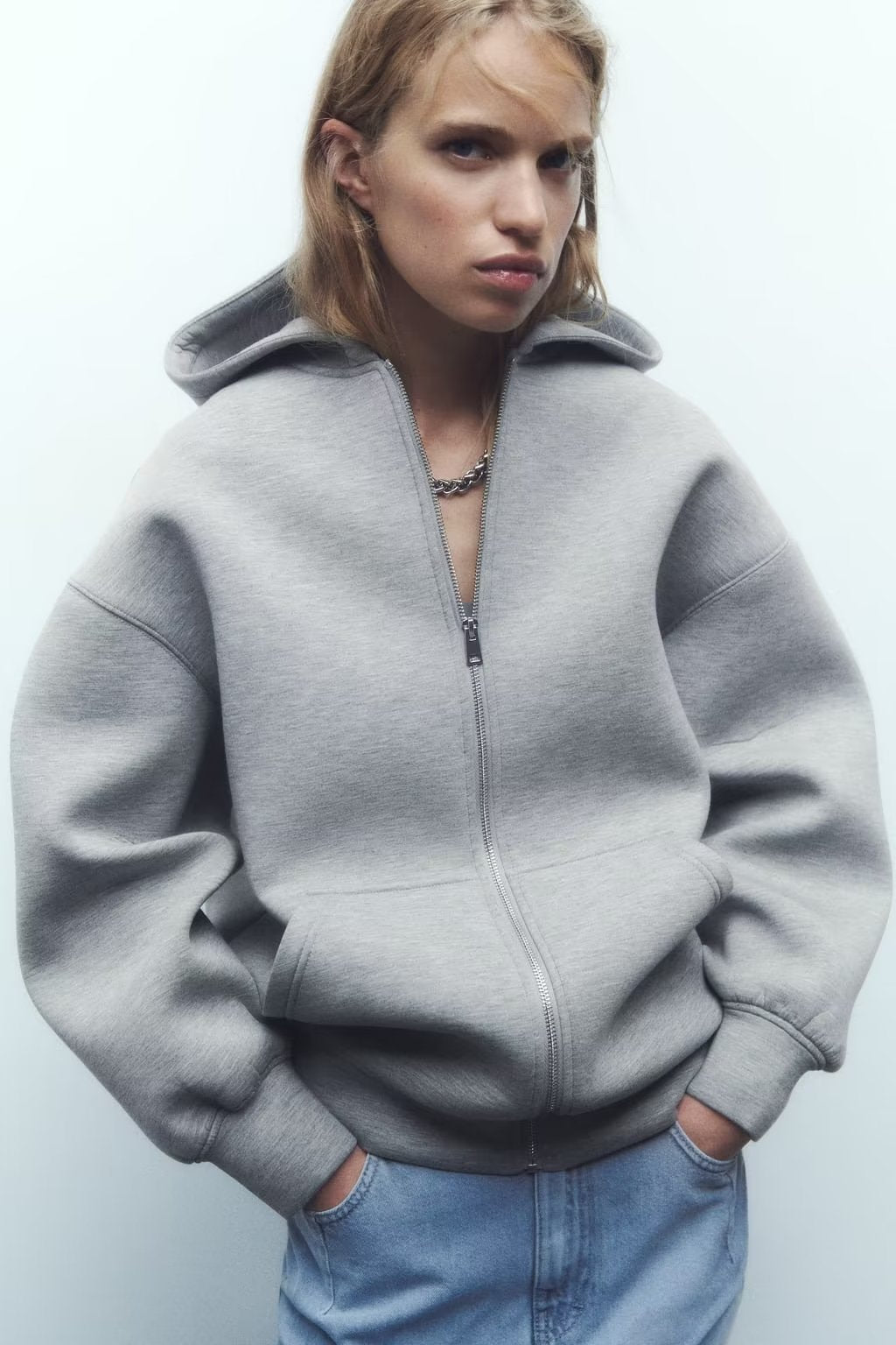 Womens Hooded Jacket | Zipper Cardigan, Mid Length Coat | noémi