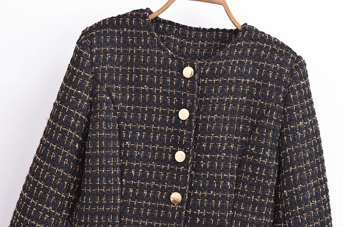 Tweed Set Cropped Blazer HighWaist Skirt | Classic Two Piece | noémi