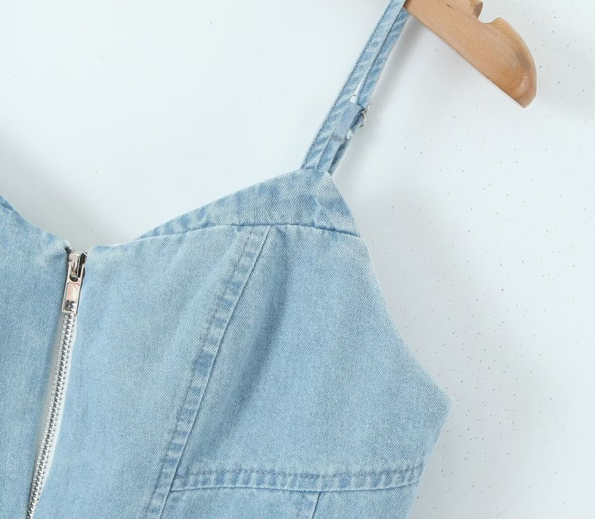 High Waist Denim Skirt Set | Zipper Waist Hip Hugging | noémi
