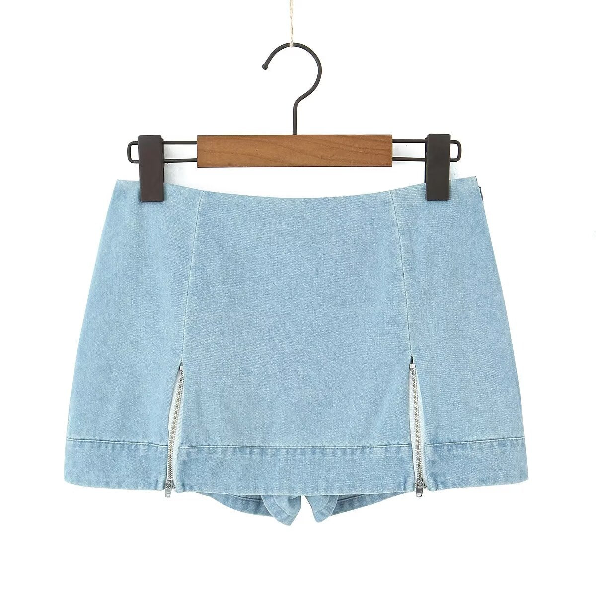 High Waist Denim Skirt Set | Zipper Waist Hip Hugging | noémi