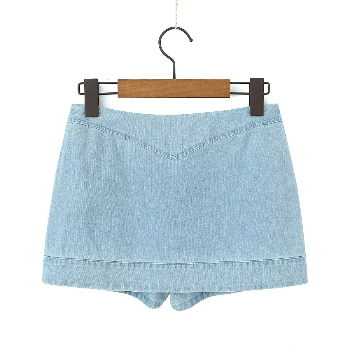 High Waist Denim Skirt Set | Zipper Waist Hip Hugging | noémi