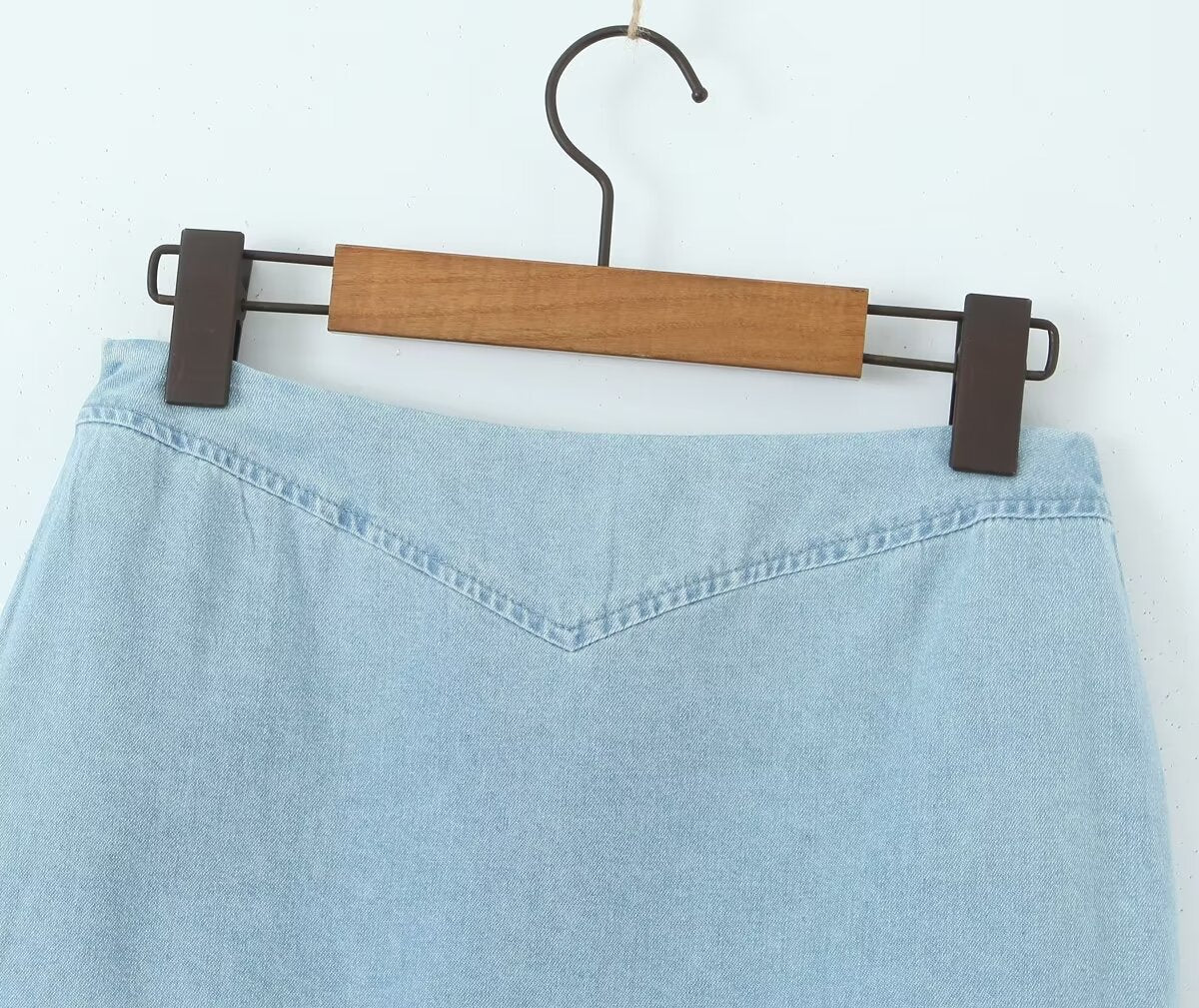 High Waist Denim Skirt Set | Zipper Waist Hip Hugging | noémi