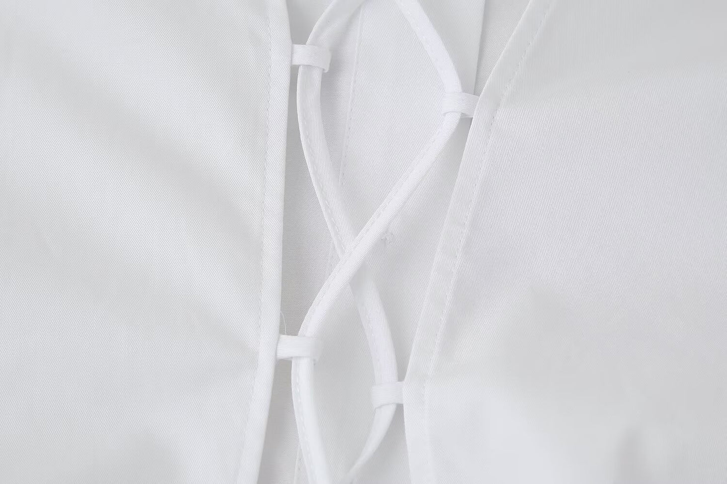 Womens Lace Up Back Short Sleeve Shirt | noémi