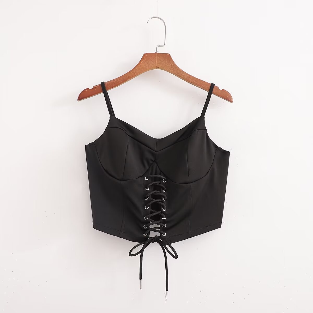 Knitted Drawstring Vest Top with Adjustable Fit and Minimal Design | noémi