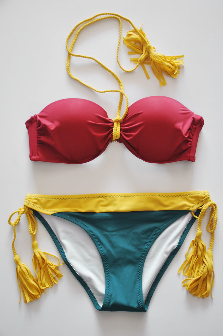 High Cut Bikini Set with Adjustable Tie Detail | noémi