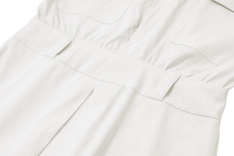 Belted Shirt Dress | Button Down, Faux Pockets, Long Sleeve | noémi