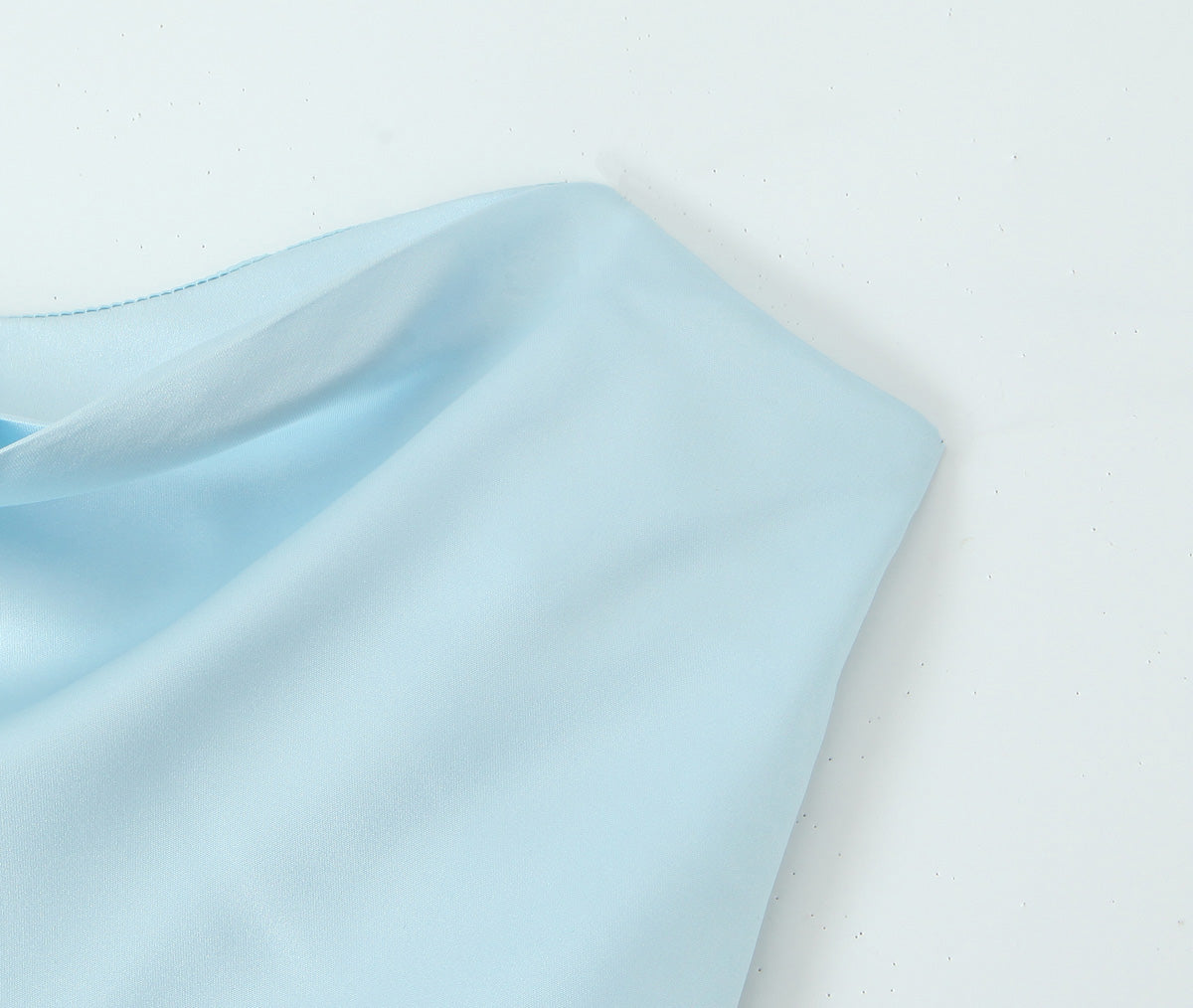 Ice Blue Satin Strapless Ruched Mini Dress | Bodycon Cocktail Party Dress | noémi