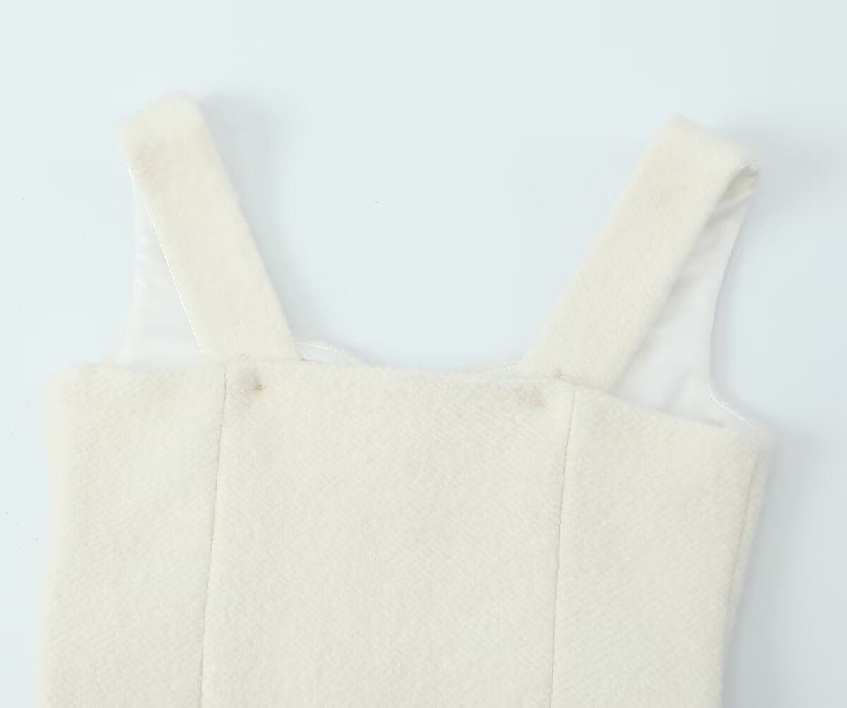 Socialite Woolen Vest Skirt Set | High Waist Fit | noémi