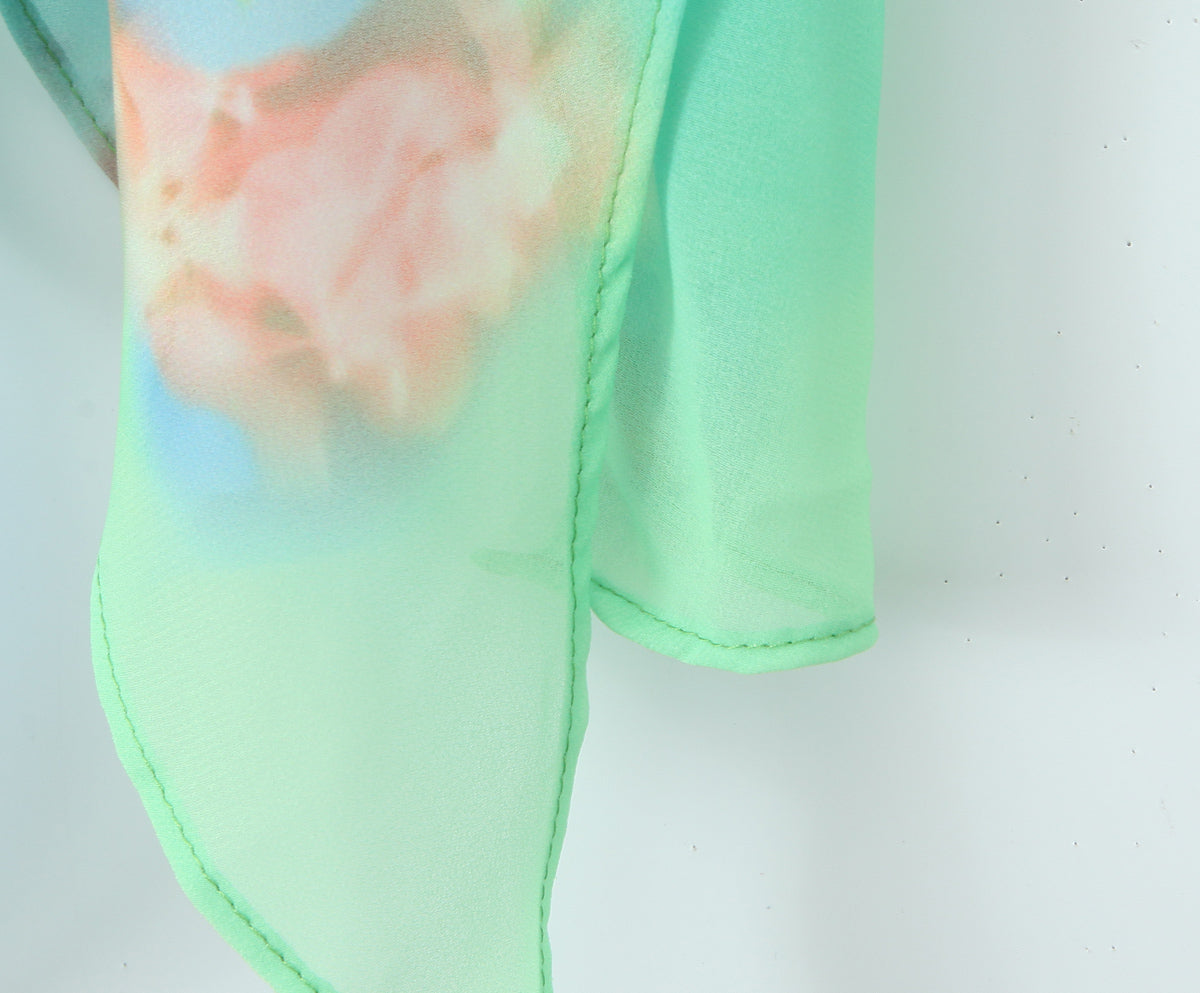 Green Floral Halter Top & Skirt Set | Off Shoulder Camisole | noémi