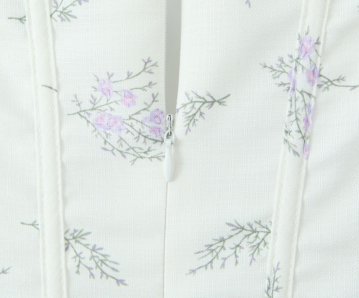 Womens VNeck Printed Dress | Retro Fit with Waist Shaping Detail | noémi