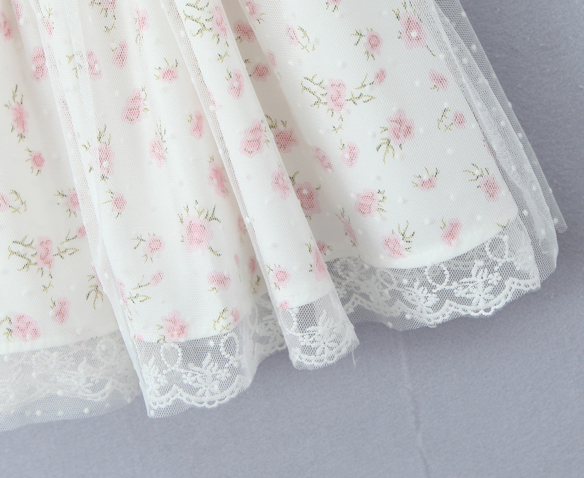 Womens Dress | Puffy Lace Embroidery Prints | noémi