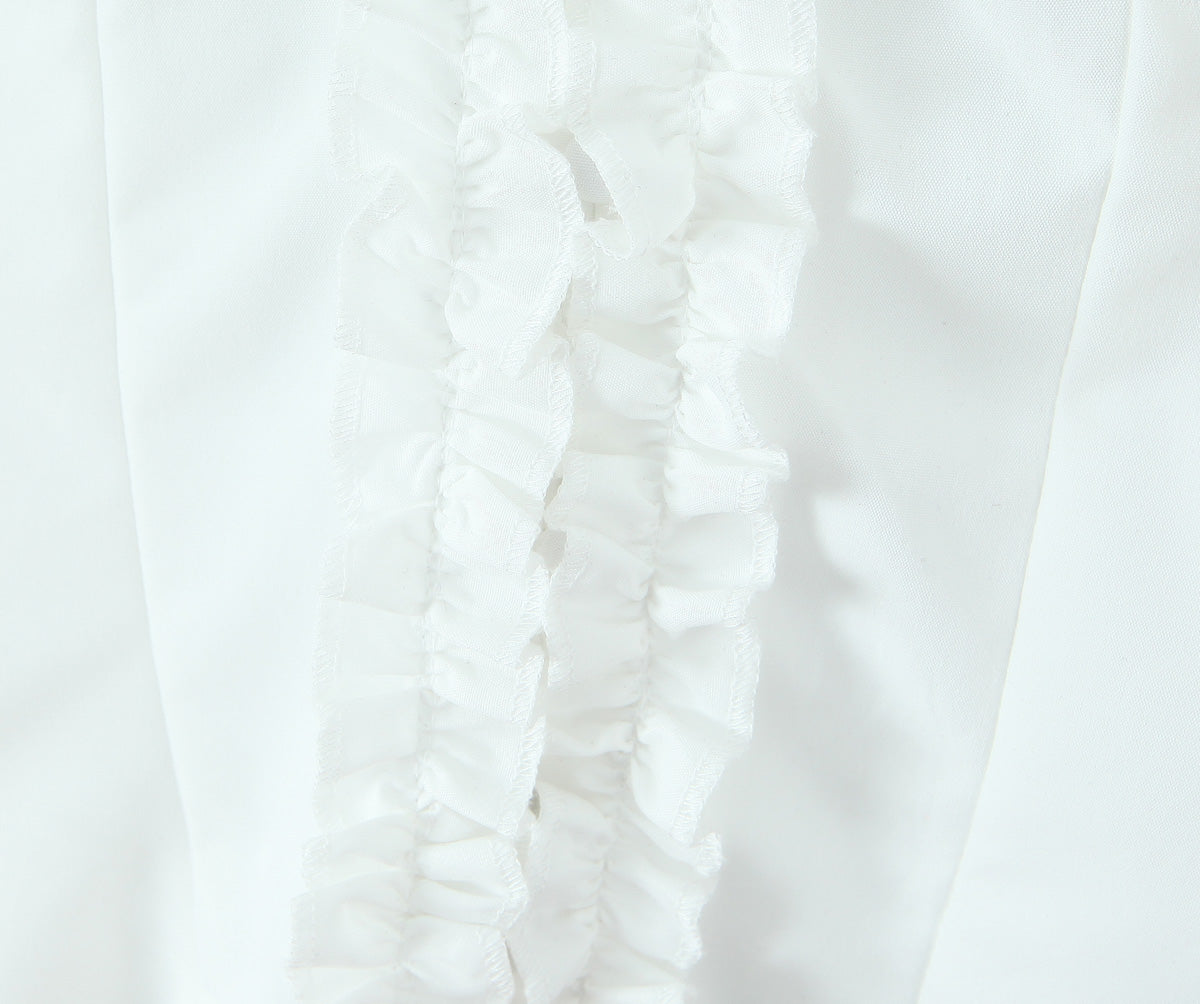 Ruffled Halter Crop Top | Slim Fit Backless | noémi