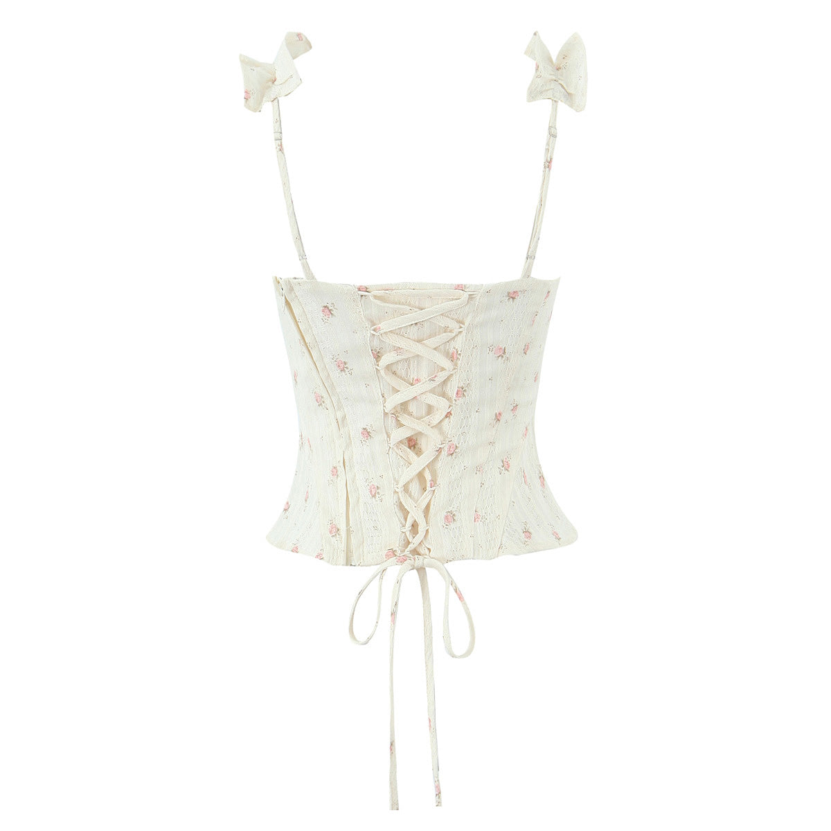 Apricot Floral Two Piece Set | Slim Fit Ruffled Crop Top & Mini Skirt | noémi