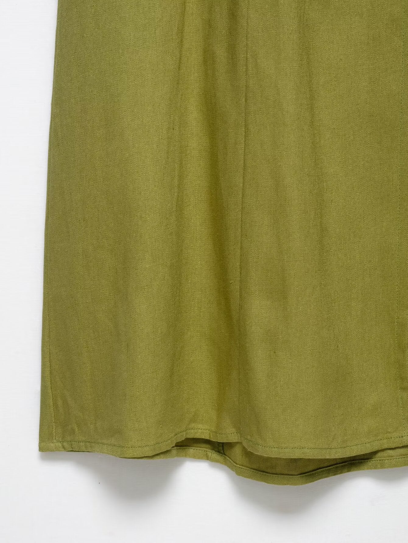 Linen Slim Fit Midi Dress With Natural Texture For Women | noémi