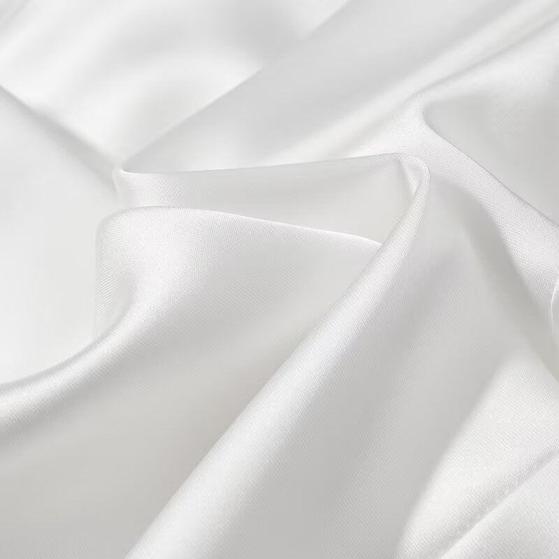 Womens White Satin Slip Dress | Backless Spaghetti Strap | noémi