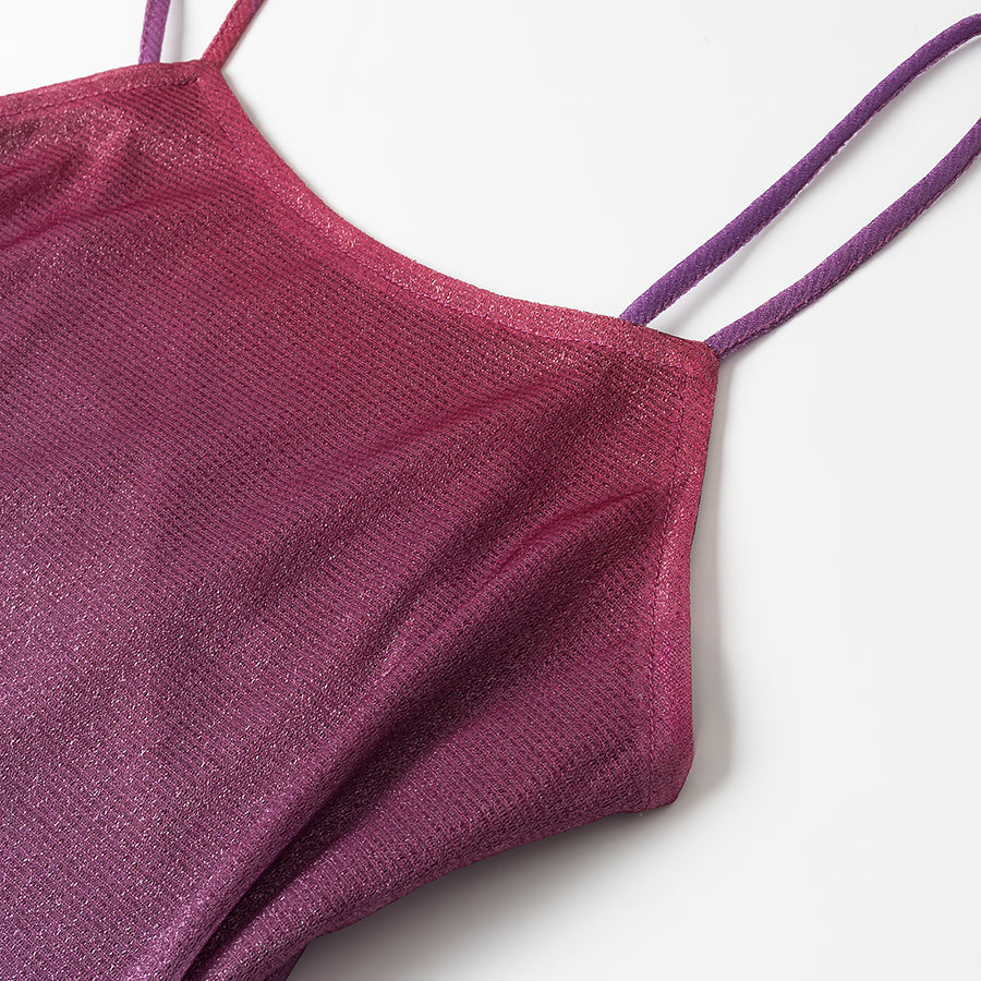 Womens Gradient Feather Strap Dress | noémi