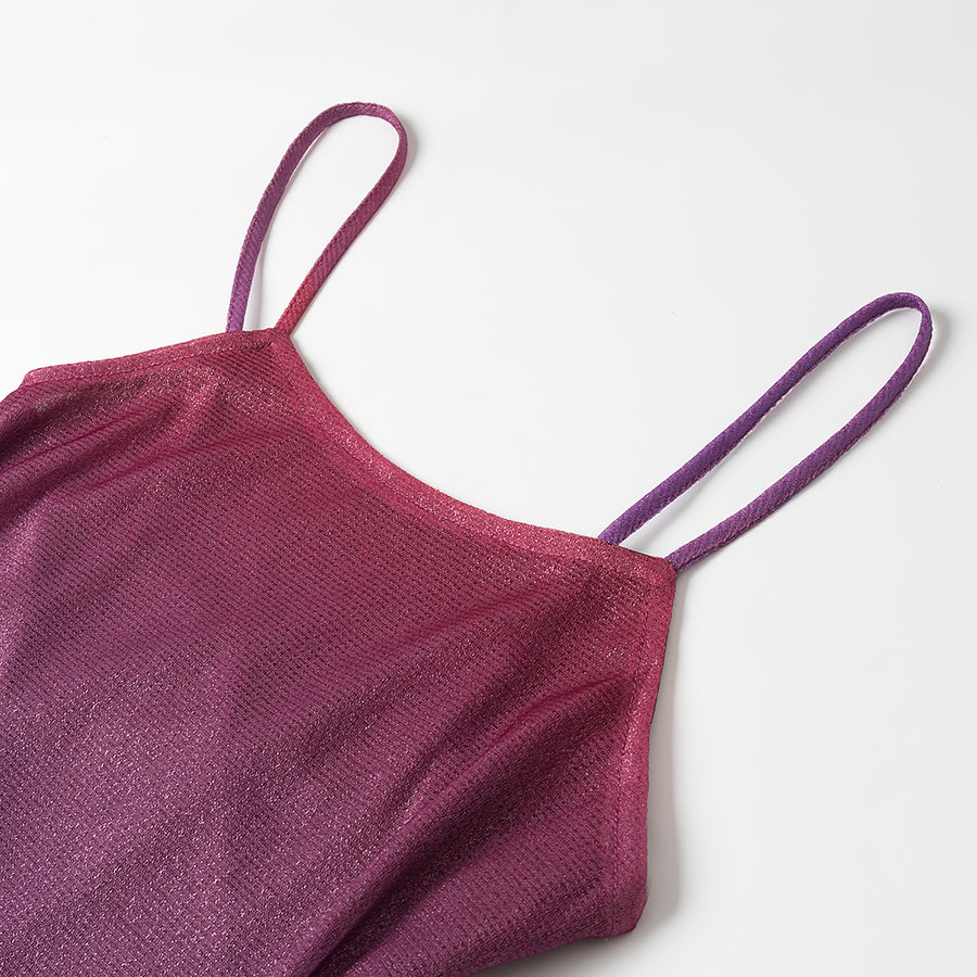 Womens Gradient Feather Strap Dress | noémi