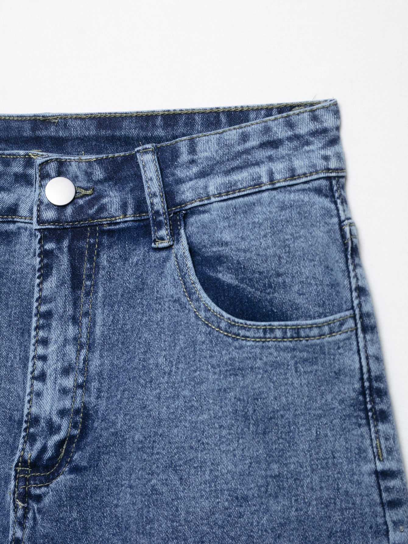 Retro High Waist Mesh Stitch Straight Leg Jeans | noémi