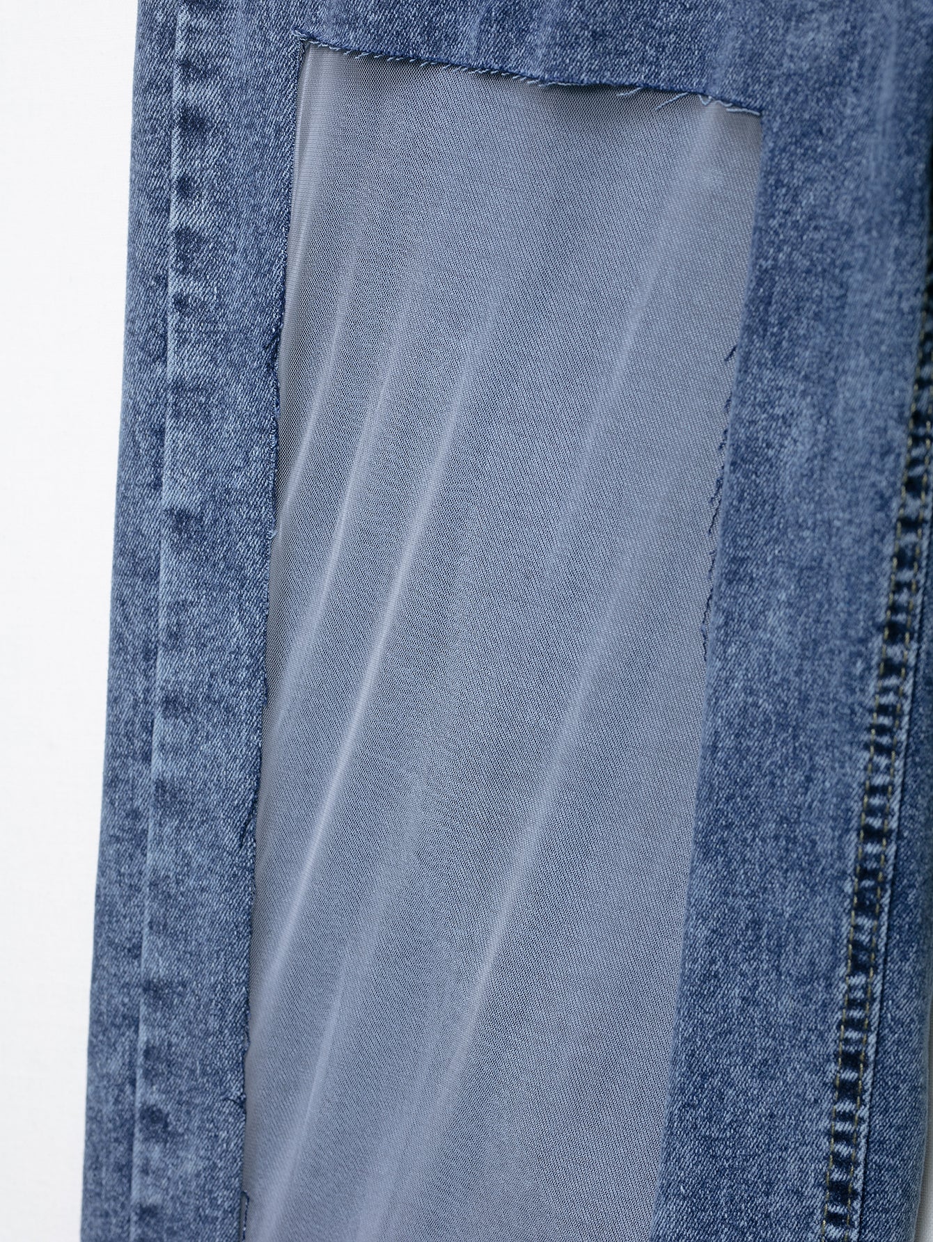 Retro High Waist Mesh Stitch Straight Leg Jeans | noémi