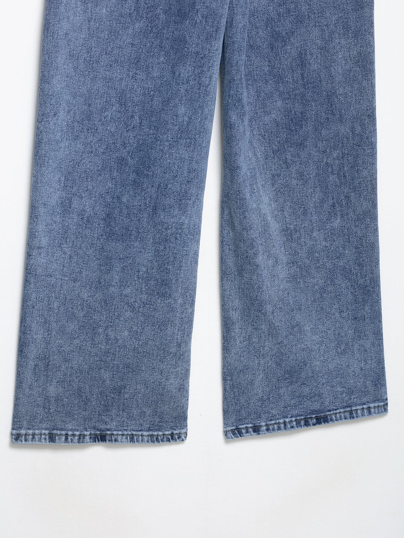 Retro High Waist Mesh Stitch Straight Leg Jeans | noémi