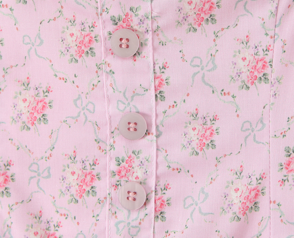 Pink Floral Halter Midi Dress | Backless, Slim Fit | noémi