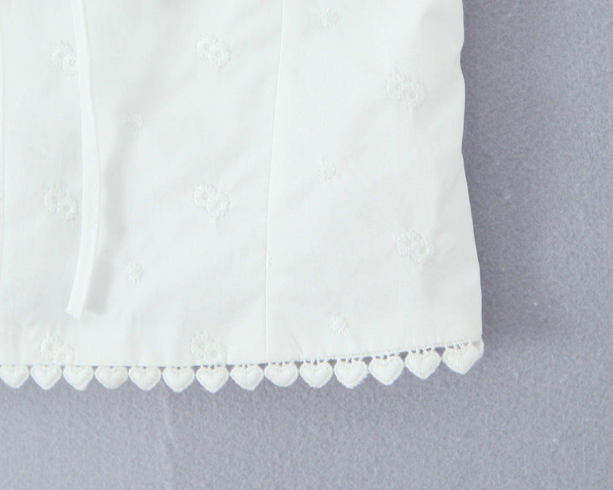 Womens White Lace Tube Top | Strapless Drawstring Vest | noémi