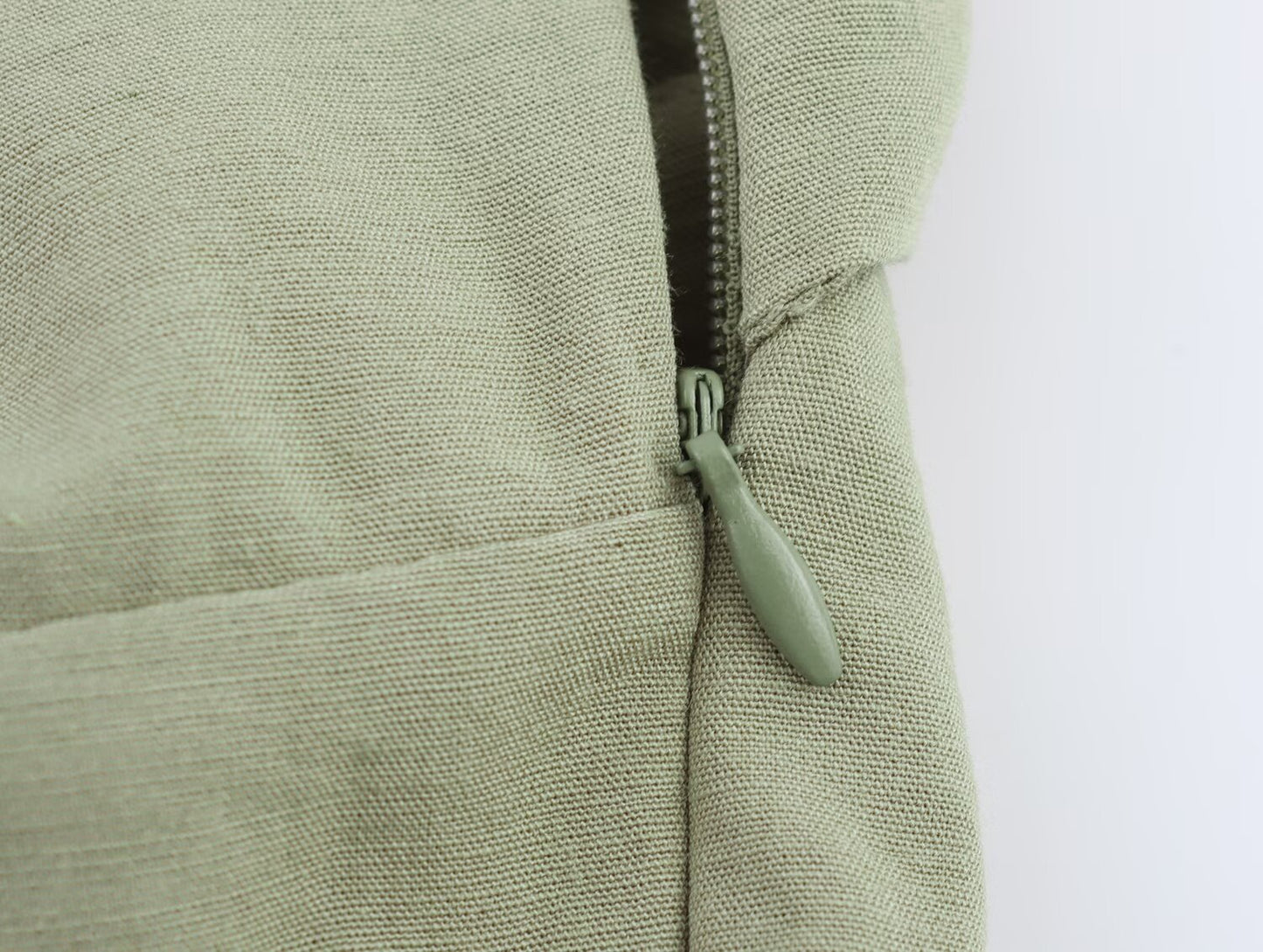 Womens Linen Midi Dress | Strappy Backless Front Slit | noémi