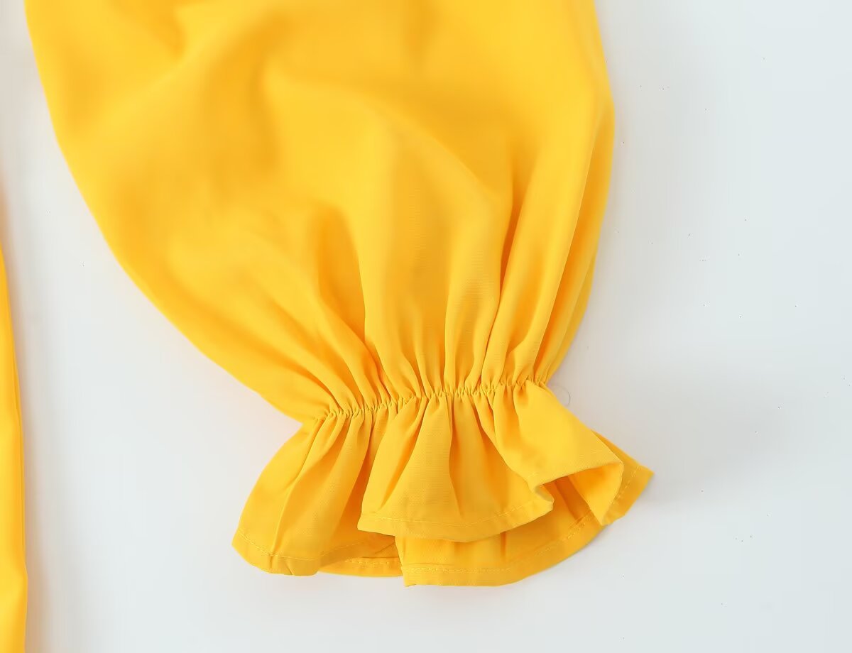 Yellow Off Shoulder Maxi Dress | Pleated Waist, Flowing Fit | noémi