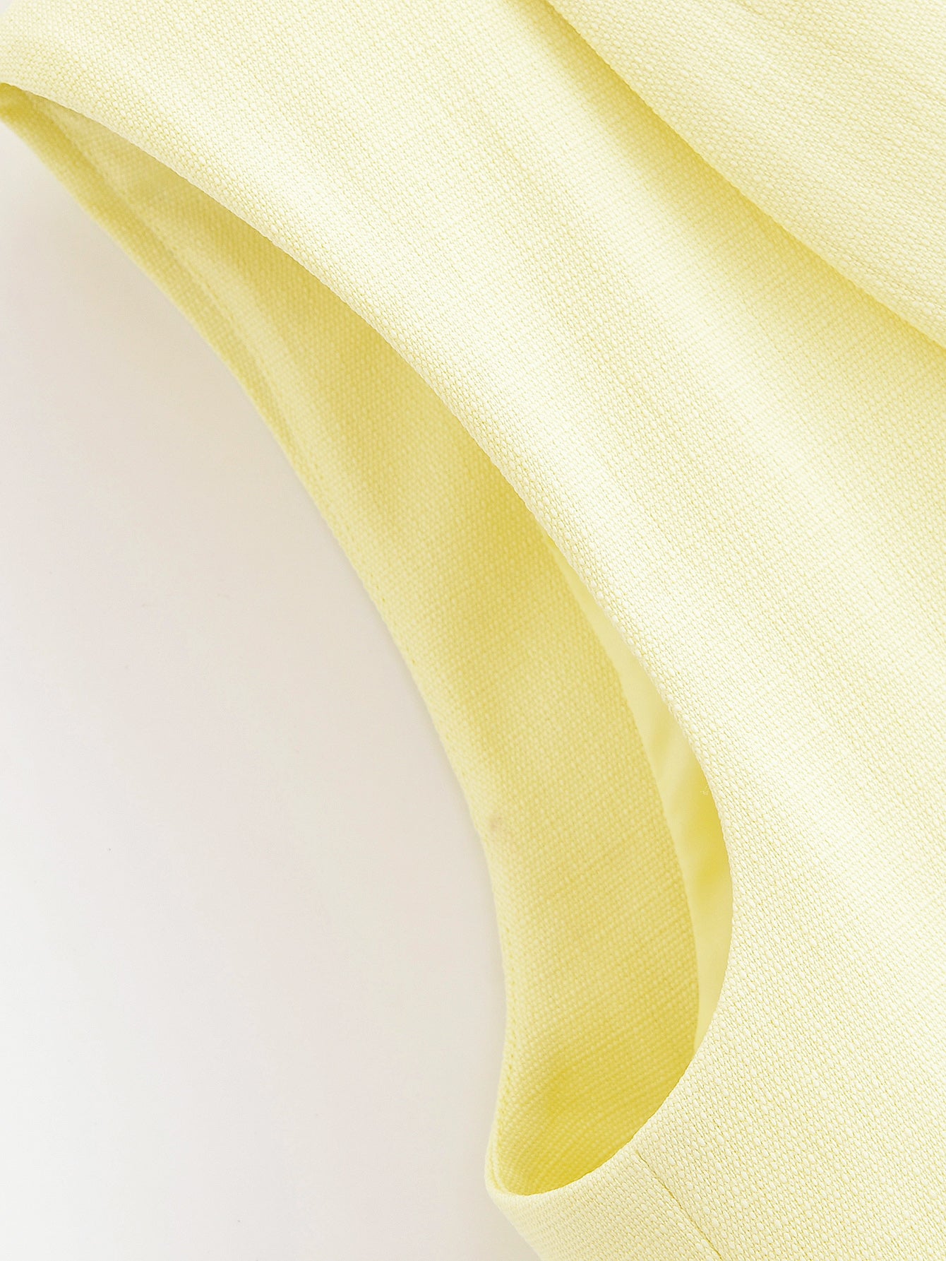Yellow Sleeveless Blazer & Wide Leg Trousers Set | noémi