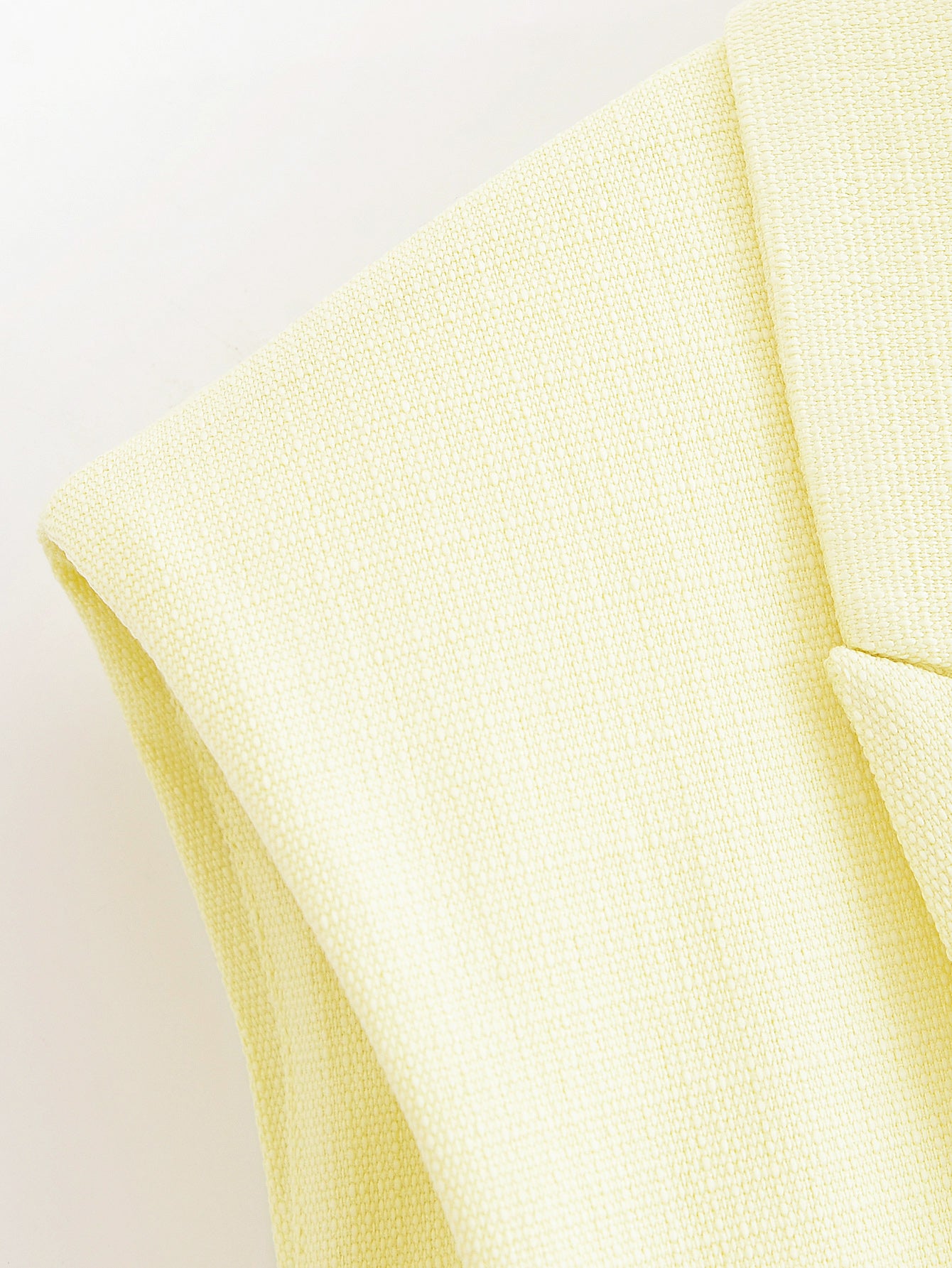 Yellow Sleeveless Blazer & Wide Leg Trousers Set | noémi