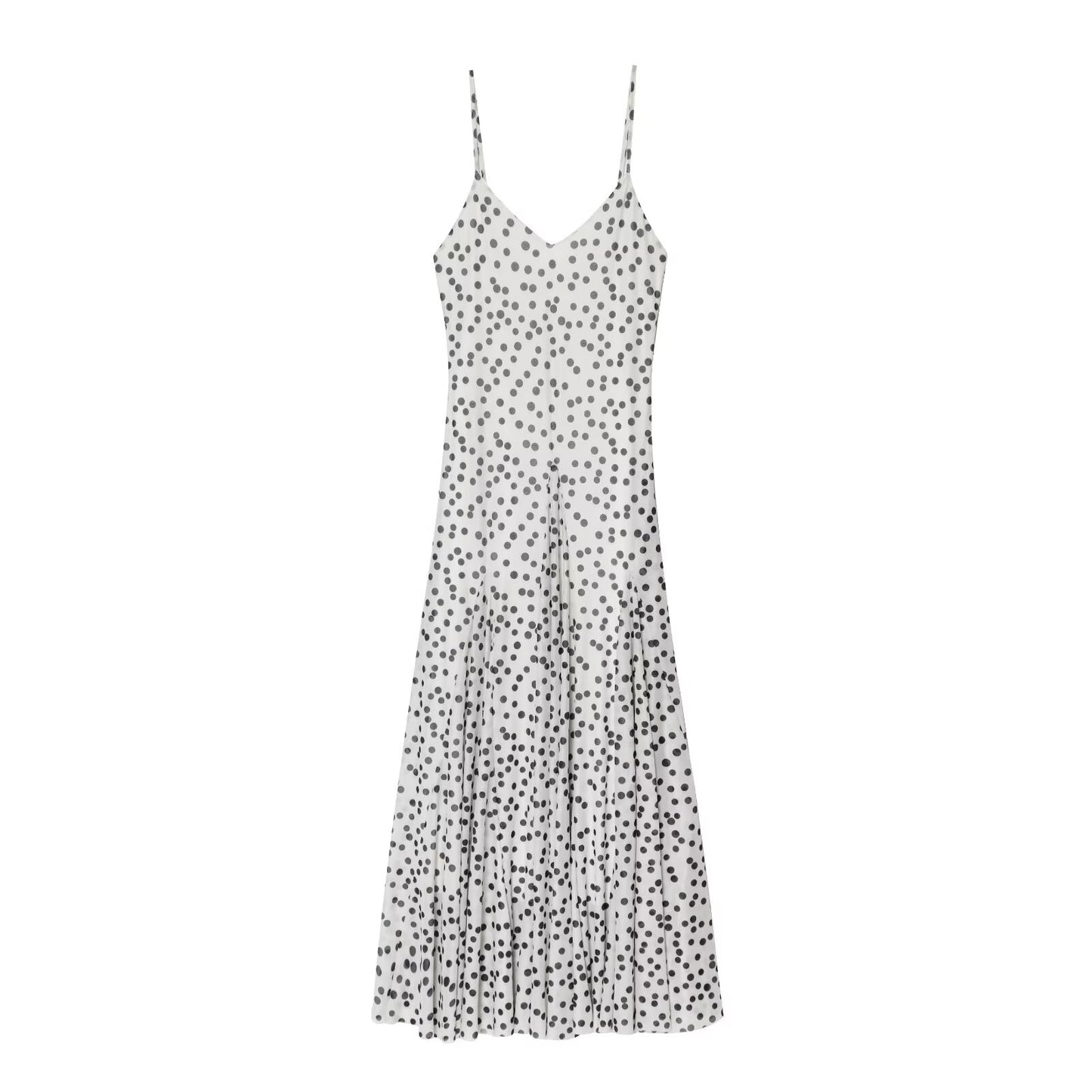 Polka Dot Printed Long Sling Dress For Women | noémi