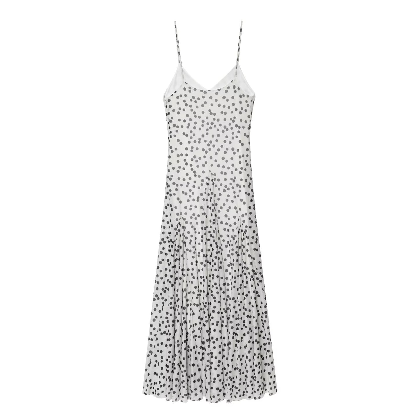 Polka Dot Printed Long Sling Dress For Women | noémi