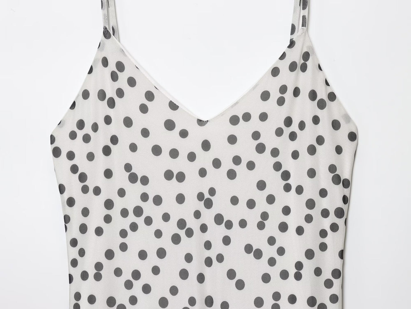 Polka Dot Printed Long Sling Dress For Women | noémi