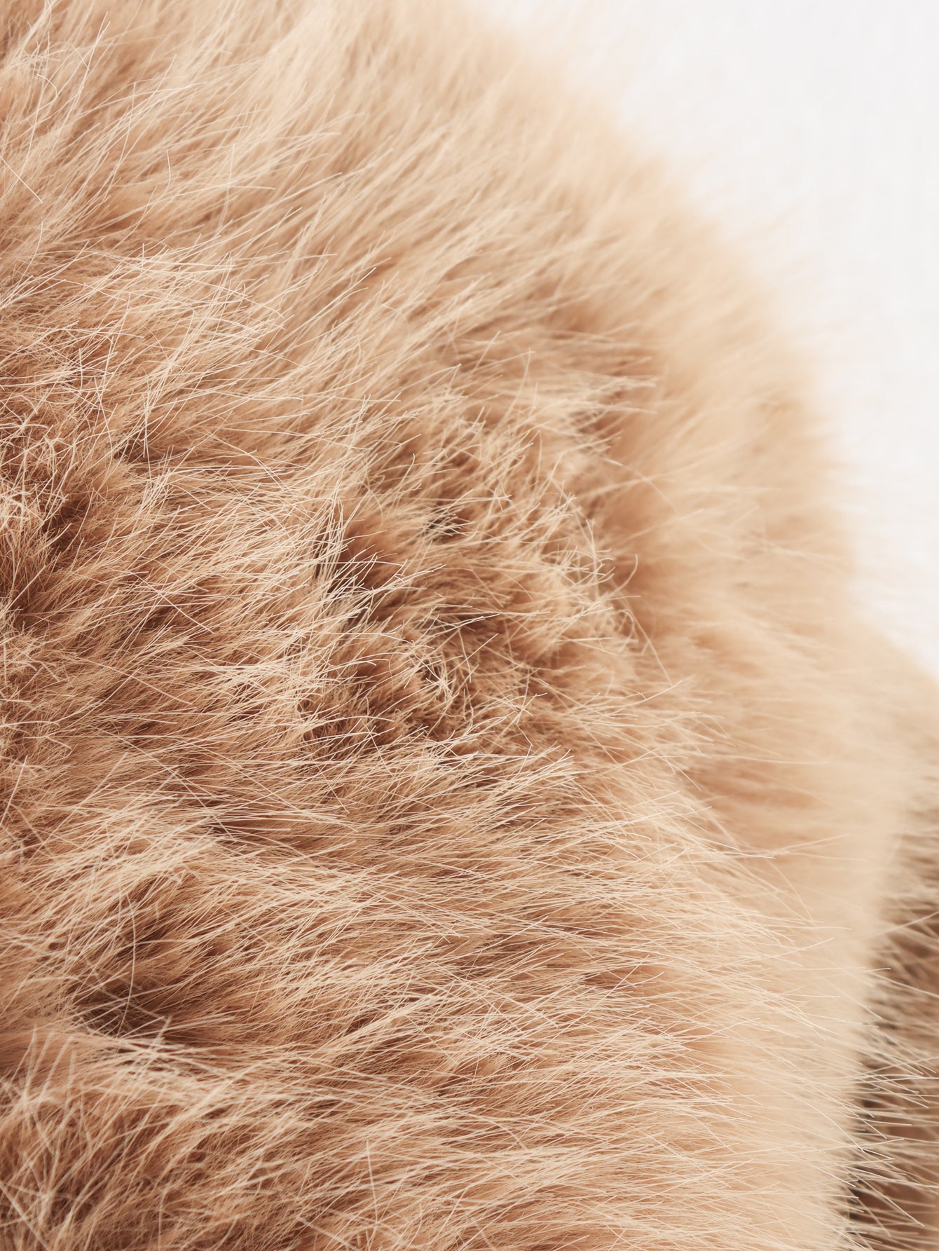 Womens Long Wool Coat with Faux Fur Collar | Bow Tie Waist, Double Pockets | noémi