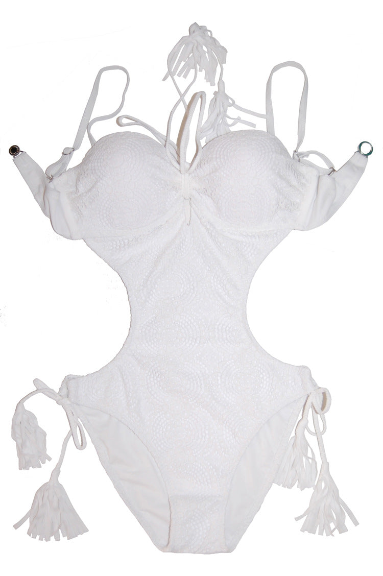 Lace Trim One Piece with Supportive Steel Bracket | noémi