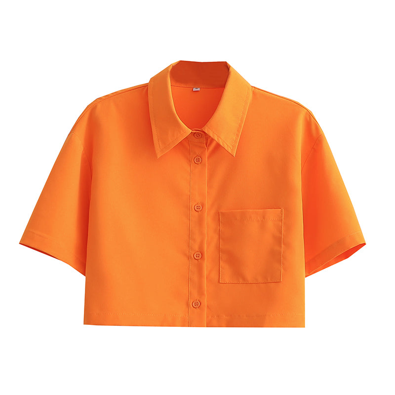 Womens Two Piece Short Sleeve Shirt Skirt Set | noémi