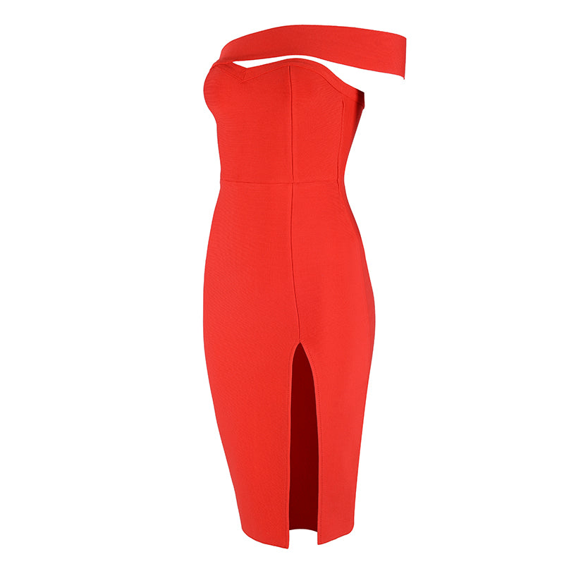 Summer Bandage Dress | Off Shoulder Split Tube Top | noémi