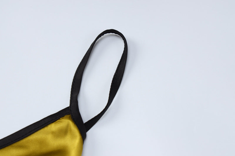 Womens Solid Color Lace Up Backless High Waist Dress | noémi